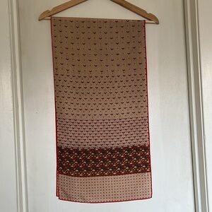 Vintage Echo Flower Long Silk Scarf